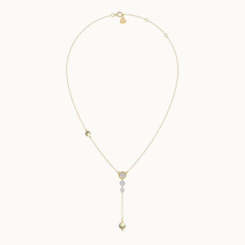 Teardrop Diamond Lariat Necklace