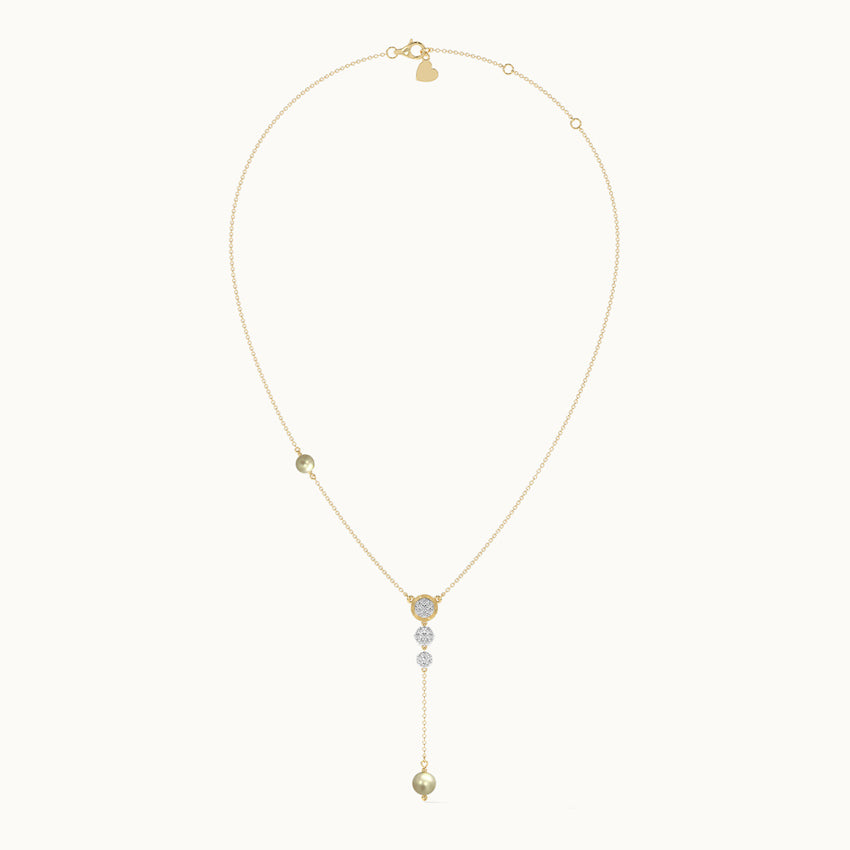 Teardrop Diamond Lariat Necklace, 14K Solid Gold, 1/3 ct Lab Grown Diamond-8