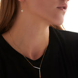 Adjustable Bar Diamond Lariat Necklace