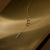 Modern Link Lariat Necklace