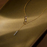 Modern Link Lariat Necklace