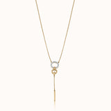 Sparkling Loop Diamond Lariat Necklace