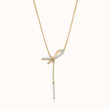 Vogue Bow Diamond Lariat Necklace