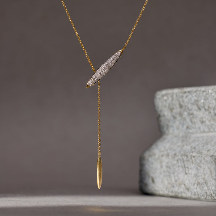 Sleek Drop Lariat Necklace