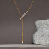 Sleek Drop Lariat Necklace