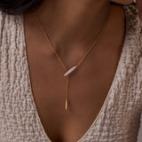 Sleek Drop Lariat Necklace
