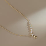 Starry Diamond Lariat Necklace