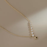 Starry Diamond Lariat Necklace