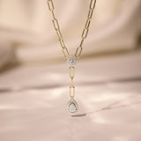 Dew Drop Diamond Lariat Necklace