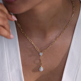 Dew Drop Diamond Lariat Necklace