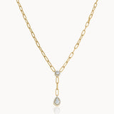 Dew Drop Diamond Lariat Necklace