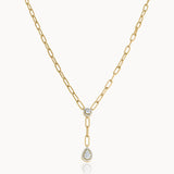 Dew Drop Diamond Lariat Necklace