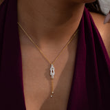 Infinity Knot Diamond Lariat Necklace