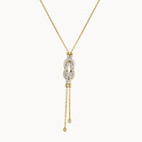 Infinity Knot Diamond Lariat Necklace