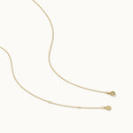 Charm Station Necklace, 14K Solid Gold, 3/8 ct Lab Grown Diamond-8