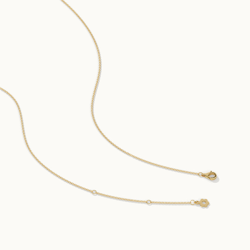 Charm Station Necklace, 14K Solid Gold, 3/8 ct Lab Grown Diamond-8