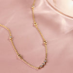 Trio Diamond Station Necklace, 14K Gold Vermeil, 1/3 ct Lab Grown Diamond-6
