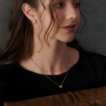 Bezel-Set Diamond Station Necklace, 14K Gold Vermeil, 1/3 ct Lab Grown Diamond-5