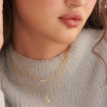 Trio Diamond Station Necklace, 14K Gold Vermeil, 1/3 ct Lab Grown Diamond-8