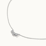 Three Stone Diamond Necklace, Sterling Silver, 1/2 ct Lab Grown Diamond-7