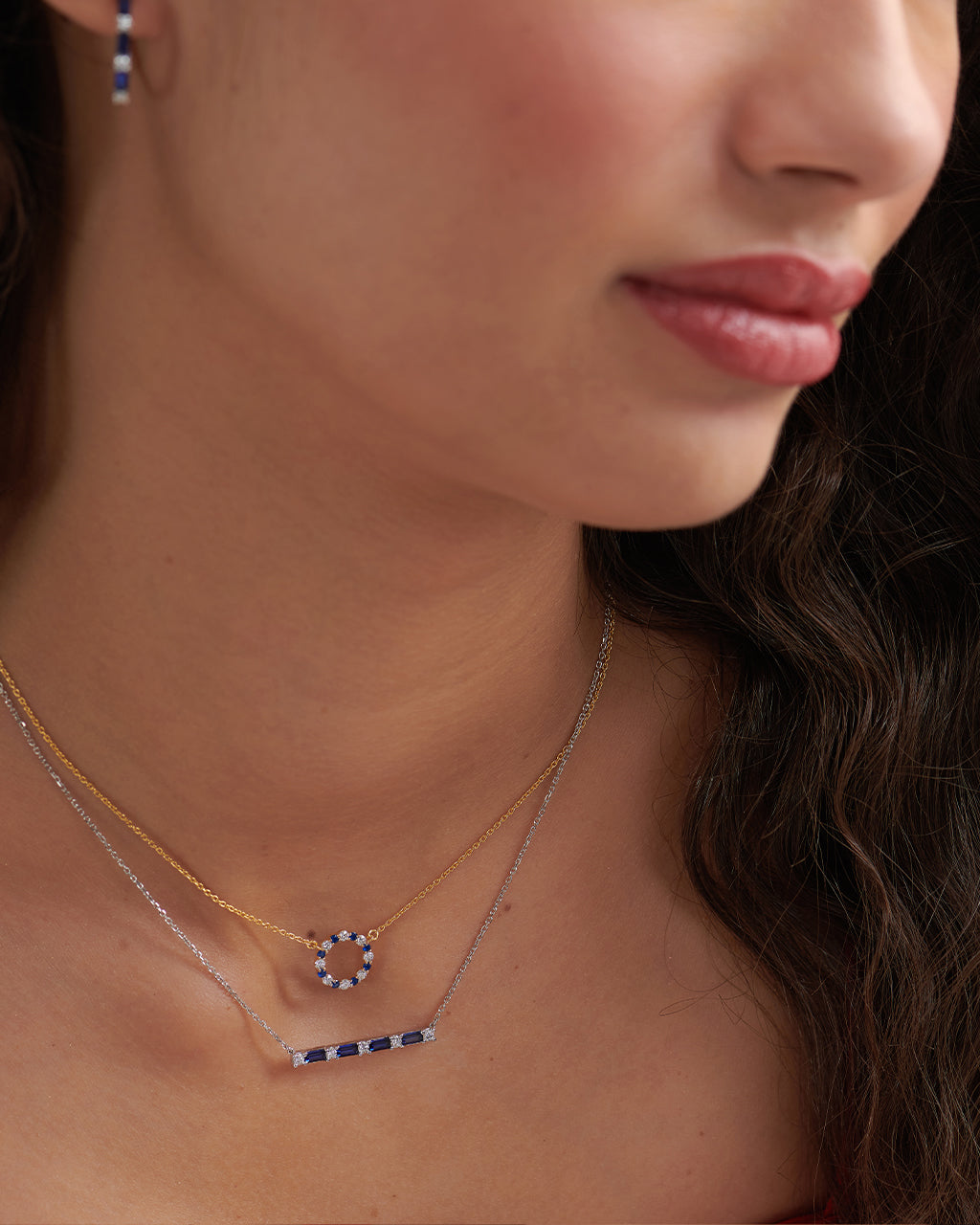 Baguette Diamond Bar Necklace, 14K Solid Gold, 1/5 ct Lab Grown Diamond-2