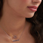 Baguette Diamond Bar Necklace, 14K Solid Gold, 1/5 ct Lab Grown Diamond-2