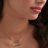 Baguette Diamond Bar Necklace, 14K Solid Gold, 1/5 ct Lab Grown Diamond-2