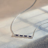 Baguette Diamond Bar Necklace, 14K Solid Gold, 1/5 ct Lab Grown Diamond-6