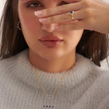 Baguette Diamond Bar Necklace, 14K Solid Gold, 1/5 ct Lab Grown Diamond-5