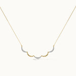 Scallop Diamond Necklace, 14K Solid Gold, 1/6 ct Lab Grown Diamond-3