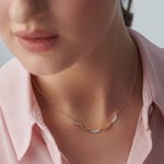 Scallop Diamond Necklace, 14K Solid Gold, 1/6 ct Lab Grown Diamond-2