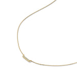 Chain Link Diamond Bar Necklace, 14K Solid Gold, 1/20 ct Lab Grown Diamond-5