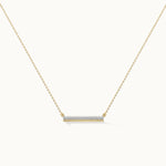 Diamond Bar Necklace, 14K Solid Gold, 1/10 ct Lab Grown Diamond-3