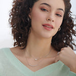 Three Stone Diamond Bar Necklace, Sterling Silver, 1/3 ct Lab Grown Diamond-2