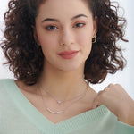 Classic Curved Diamond Bar Necklace, Sterling Silver, 3/8 ct Lab Grown Diamond-5