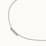 Line Diamond Bar Necklace, Sterling Silver, 1/10 ct Lab Grown Diamond-7