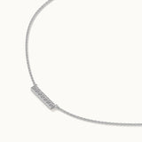 Line Diamond Bar Necklace, 14K Solid Gold, 1/10 ct Lab Grown Diamond-7