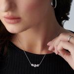 Intertwined Rope Diamond Necklace, Sterling Silver, 1/2 ct Lab Grown Diamond-5