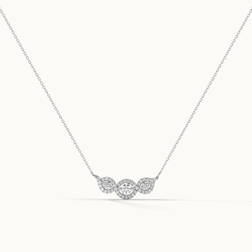 Intertwined Rope Diamond Necklace, Sterling Silver, 1/2 ct Lab Grown Diamond-3