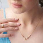 Linked Chain Diamond Bar Necklace, 14K Gold Vermeil, 1/6 ct Lab Grown Diamond-5