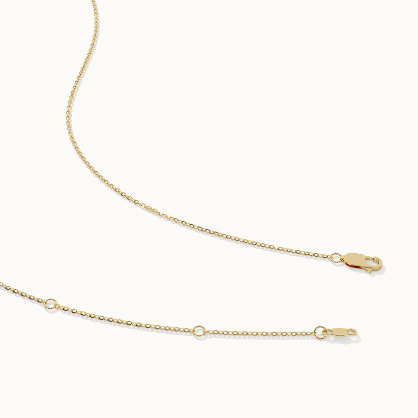 Linked Chain Diamond Bar Necklace