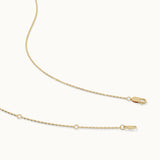 Linked Chain Diamond Bar Necklace, 14K Solid Gold, 1/6 ct Lab Grown Diamond-7
