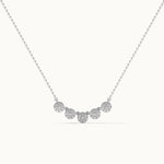 Five Stone Diamond Necklace, Sterling Silver, 3/8 ct Lab Grown Diamond-3