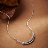 Deep Curved Diamond Necklace, 14K Solid Gold, 1/2 ct Lab Grown Diamond-6