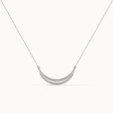 Deep Curved Diamond Necklace, 14K Solid Gold, 1/2 ct Lab Grown Diamond-3