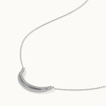 Deep Curved Diamond Necklace, 14K Solid Gold, 1/2 ct Lab Grown Diamond-7