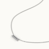 Grain Bar Diamond Necklace, 14K Solid Gold, 1/5 ct Lab Grown Diamond-6