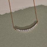 Scallop Bar Diamond Necklace