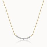 Scallop Bar Diamond Necklace