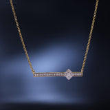 Bar Cluster Princess Diamond Necklace
